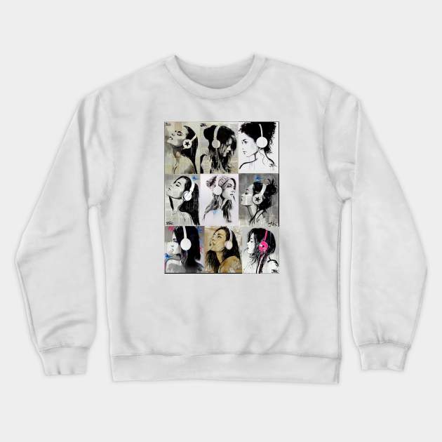 9 beats Crewneck Sweatshirt by Loui Jover 